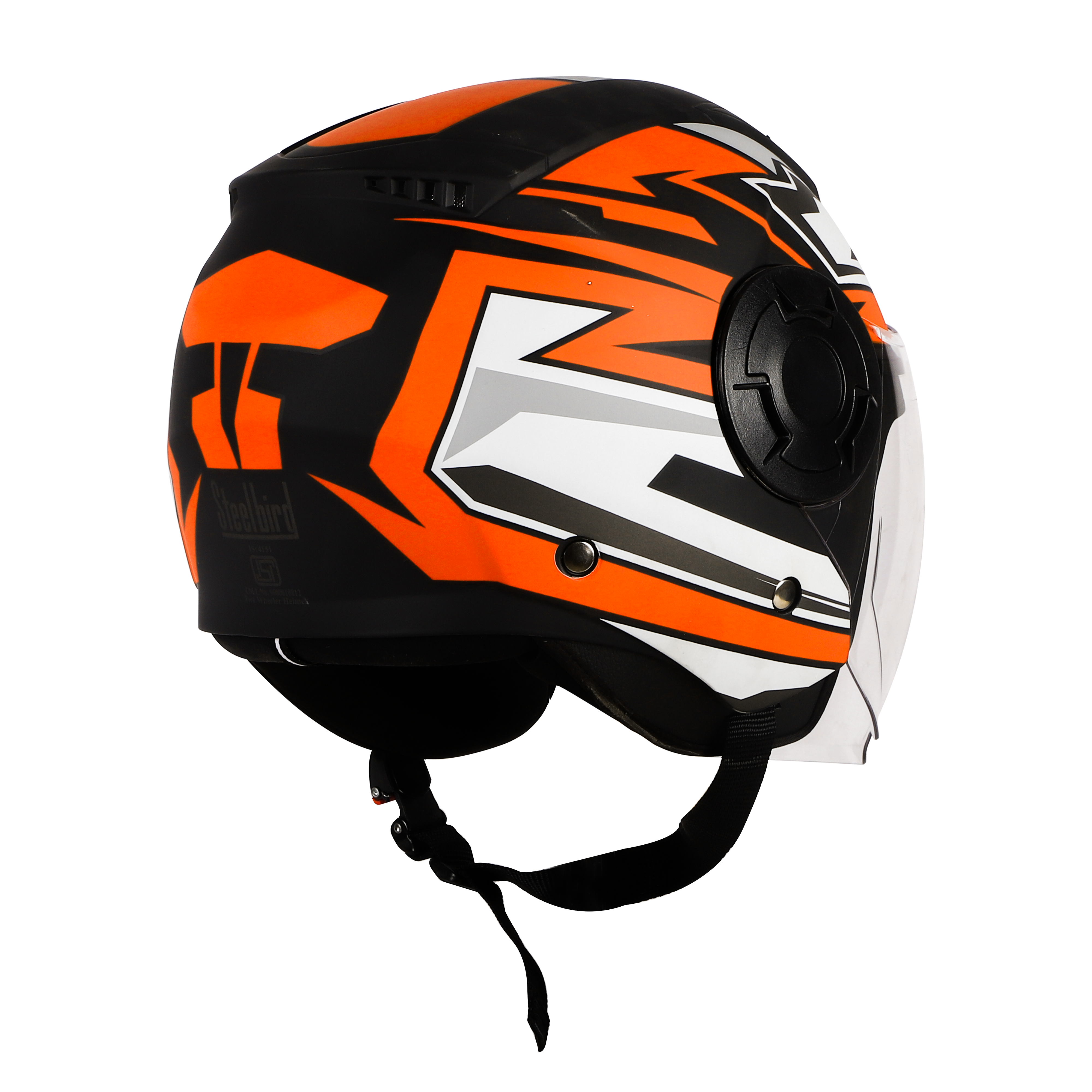 SBH-31 STRIKE GLOSSY BLACK ORANGE SMOKE SUNSHIELD